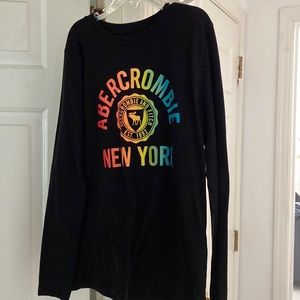 Boys Abercrombie black long sleeve tee